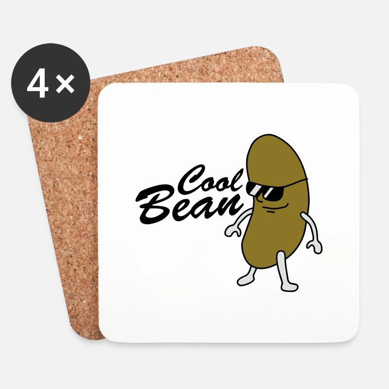 Cool Bean Boss - Untersetzer (4er-Set) - Weiß
