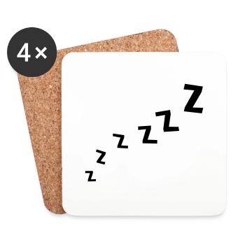 Zzzzzzz - Dessous de verre (lot de 4) - blanc - Devant