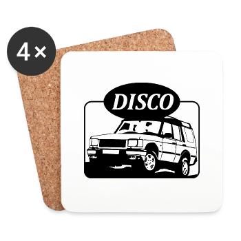 Landie Disco - Autonaut.com - Coasters (set of 4) - white - Front