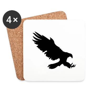 adler - Untersetzer (4er-Set) - Weiß - Vorne