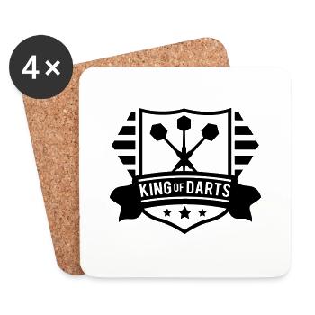 king_of_darts_f1 - Coasters (set of 4) - white - Front