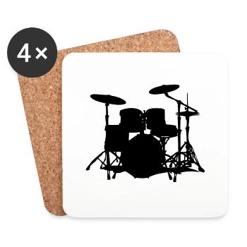 batterie - Dessous de verre (lot de 4) - blanc - Devant