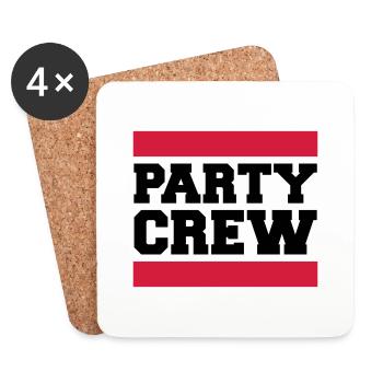 Party Crew Design - Coasters (set of 4) - white - Front