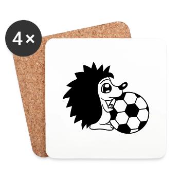 play soccer ball sport club dangerous pla - Coasters (set of 4) - white - Front