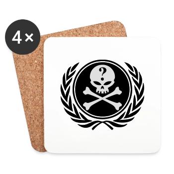 anonymous skull - Untersetzer (4er-Set) - Weiß - Vorne