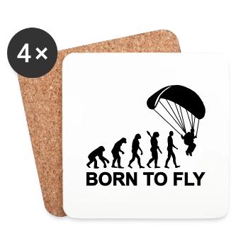 Evolution Parachute jumping - Coasters (set of 4) - white - Front