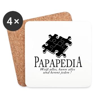 papapedia - Untersetzer (4er-Set) - Weiß - Vorne