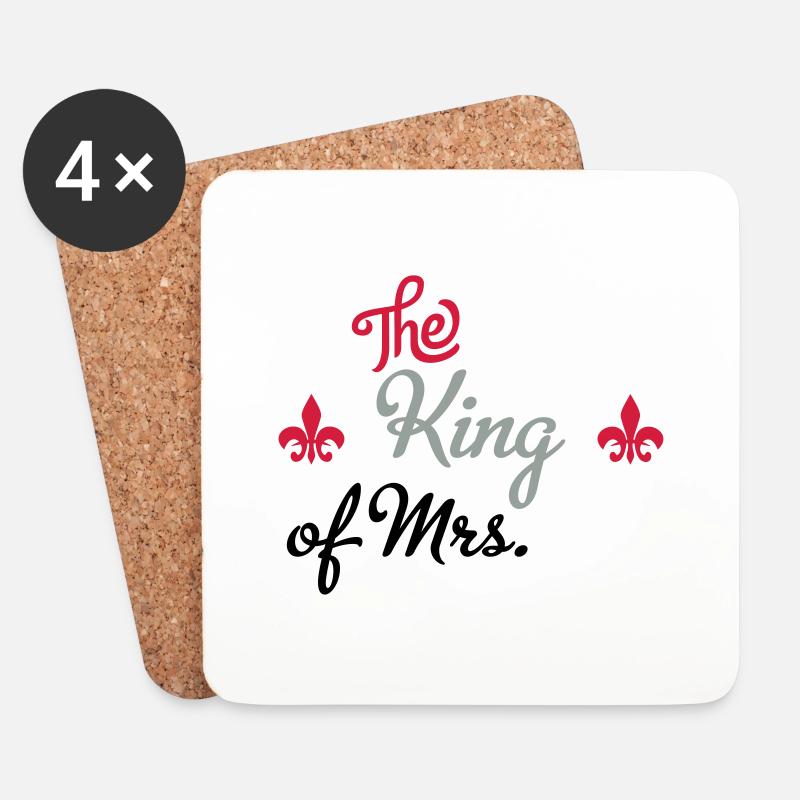 hochzeit - Untersetzer (4er-Set) - Weiß