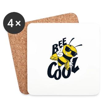 Bee - Coasters (set of 4) - white - Front