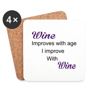 Wine - Coasters (set of 4) - white - Front