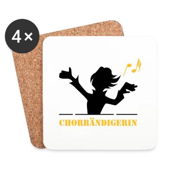 Chorbändigerin - Untersetzer (4er-Set) - Weiß - Vorne