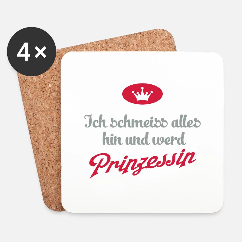 sprüche - Untersetzer (4er-Set) - Weiß