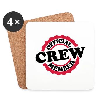 Cool Official Crew Member Stamp - Untersetzer (4er-Set) - Weiß - Vorne