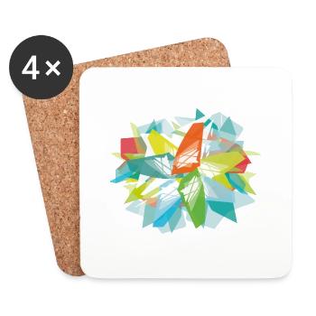 WindsurfSail - Untersetzer (4er-Set) - Weiß - Vorne