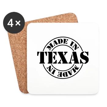 made in texas m1k2 - Coasters (set of 4) - white - Front