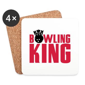 Bowling King - Untersetzer (4er-Set) - Weiß - Vorne