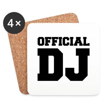 official_dj - Coasters (set of 4) - white - Front
