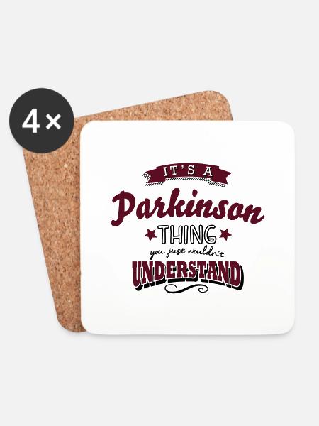 its a parkinson name surname thing - Coasters (set of 4) - white