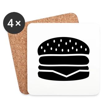 Burger - Untersetzer (4er-Set) - Weiß - Vorne