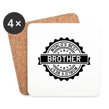 worlds_best_brother_f1 - Untersetzer (4er-Set) - Weiß - Vorne