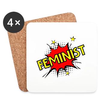 Feminist - Coasters (set of 4) - white - Front