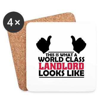 world class landlord - Coasters (set of 4) - white - Front
