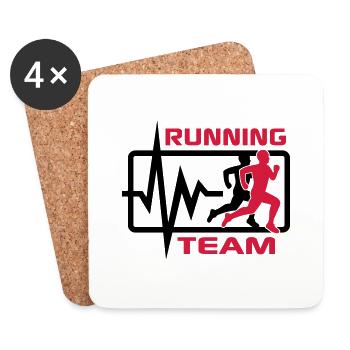 Running Team - Coasters (set of 4) - white - Front