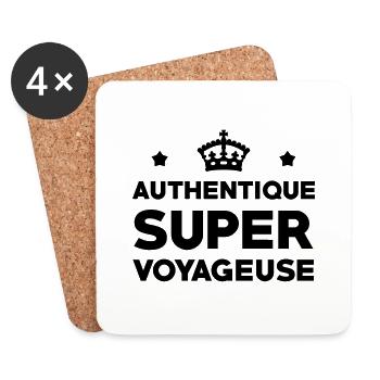 Touriste / Tourisme / Voyage / Vacances / Soleil - Dessous de verre (lot de 4) - blanc - Devant