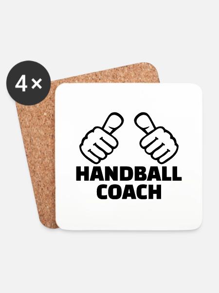 Handball - Untersetzer (4er-Set) - Weiß