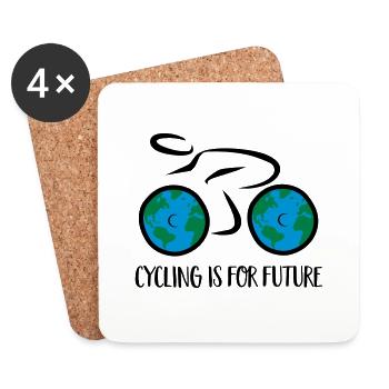 bicycle - Coasters (set of 4) - white - Front
