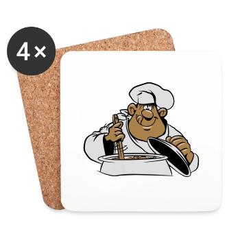 kochen koch comic witzig - Untersetzer (4er-Set) - Weiß - Vorne