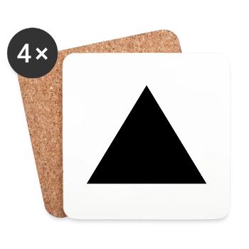 Triangle, pyramid (cheap!) - Dessous de verre (lot de 4) - blanc - Devant