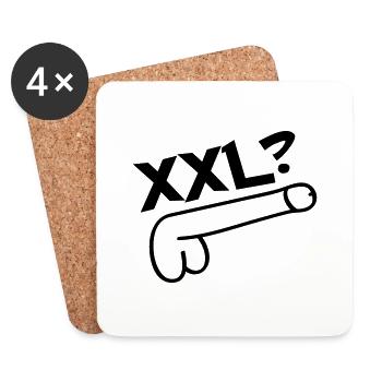 xxl dick - Untersetzer (4er-Set) - Weiß - Vorne