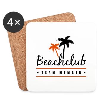 beachclub team member - Coasters (set of 4) - white - Front