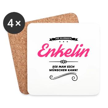 enkelin allerbeste - Untersetzer (4er-Set) - Weiß - Vorne