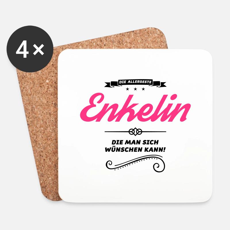 enkelin allerbeste - Untersetzer (4er-Set) - Weiß