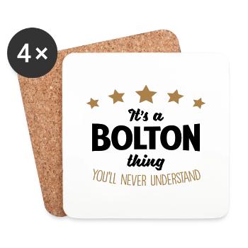 It's a bolton name thing stars never unde - Coasters (set of 4) - white - Front