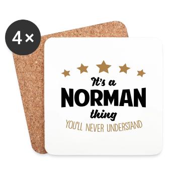 It's a norman name thing stars never unde - Coasters (set of 4) - white - Front