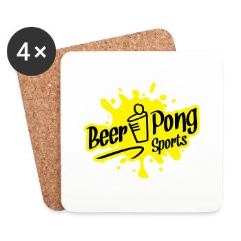 beer pong sports - Untersetzer (4er-Set) - Weiß - Vorne