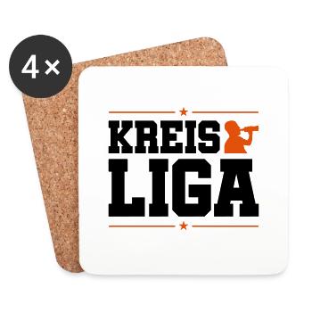 kreis liga trinken - Untersetzer (4er-Set) - Weiß - Vorne
