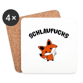 schlaufuchs_02 - Untersetzer (4er-Set) - Weiß - Vorne