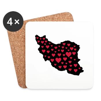 iran_liebe_02 - Coasters (set of 4) - white - Front