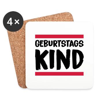 geburtstagskind_002 - Untersetzer (4er-Set) - Weiß - Vorne