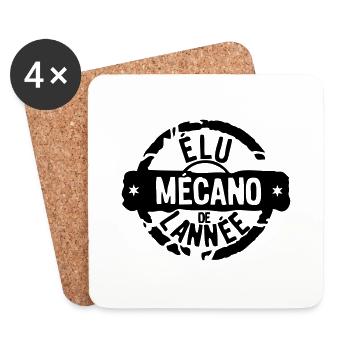 mecano elu annee tampon meilleurs - Dessous de verre (lot de 4) - blanc - Devant