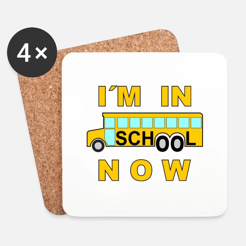 Schule i m in school now - Untersetzer (4er-Set) - Weiß