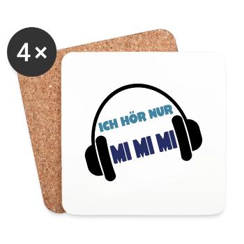 Ich höre nur MIMIMI - Untersetzer (4er-Set) - Weiß - Vorne