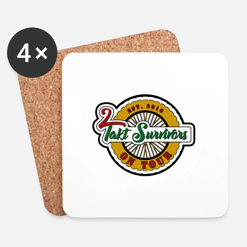 2 Takt Survivor - Untersetzer (4er-Set) - Weiß