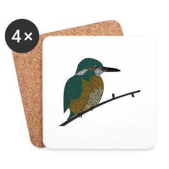 kingfisher - Coasters (set of 4) - white - Front