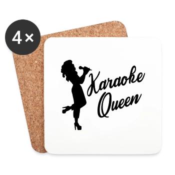 Karaoke Queen - Coasters (set of 4) - white - Front