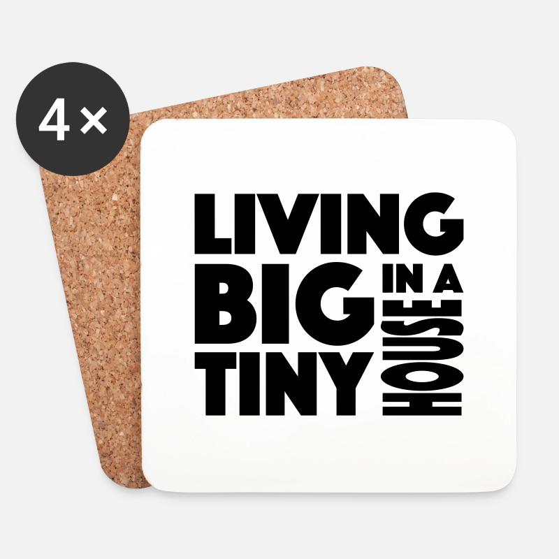 Tiny House - Untersetzer (4er-Set) - Weiß